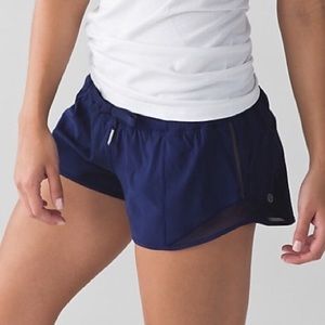 Lululemon Navy Hotty Hot Shorts